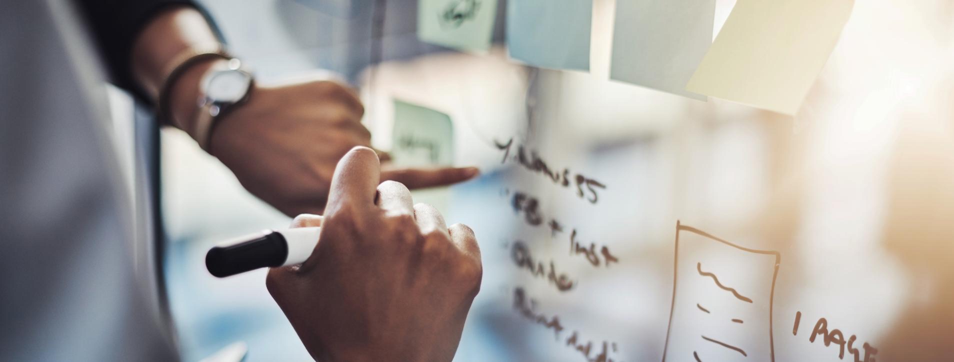 Beschriften eines Glasboards