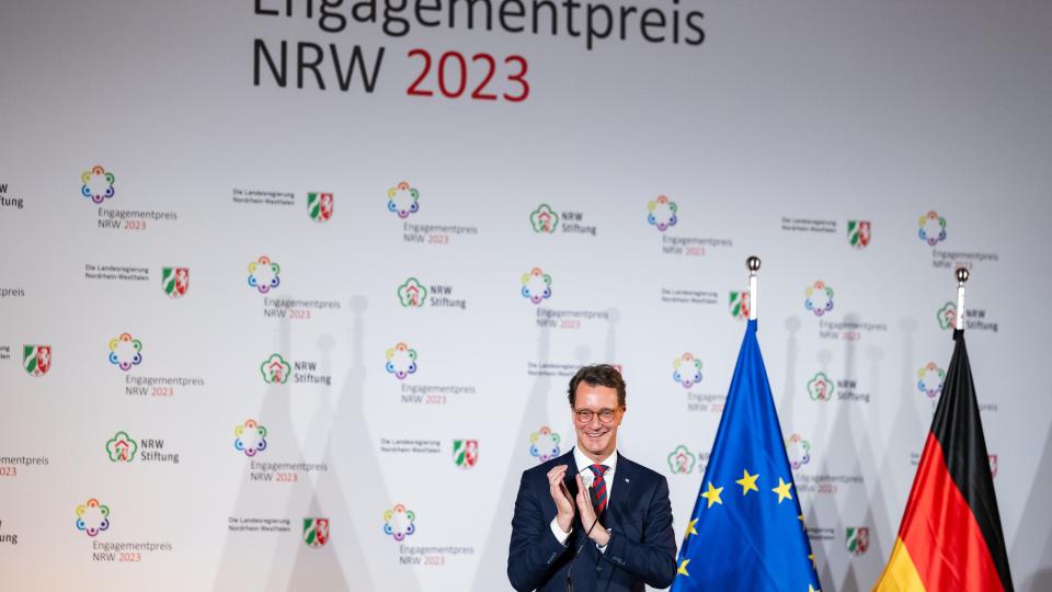 Henrik Wüst beim Engagementpreis NRW 2023